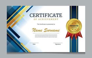 professionell certifikat av prestation vektor