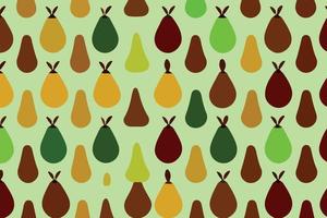 nahtlos Birne Muster - - schön Obst Design zum Küche und Essen Hintergründe vektor