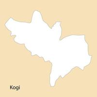 hoch Qualität Karte von Kogi ist ein Region von Nigeria vektor
