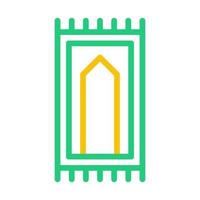 matta ikon duofärg grön gul stil ramadan illustration vektor element och symbol perfekt.