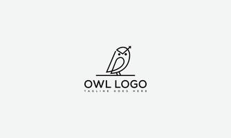 Uggla logotyp design mall vektor grafisk branding element.