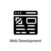webb utveckling vektor fast ikoner. enkel stock illustration stock