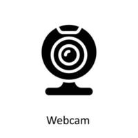 Webcam Vektor solide Symbole. einfach Lager Illustration Lager