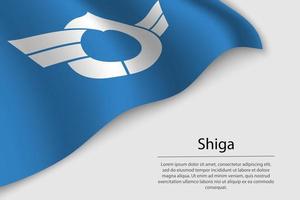 Welle Flagge ofshiga ist ein Region von Japan vektor