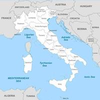 politisch Karte von Italien mit Grenzen mit Grenzen von Regionen vektor