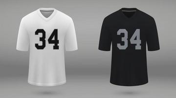 realistisk amerikan fotboll jersey vektor