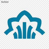 emblem av bucheon vektor