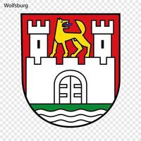 emblem av stad av Tyskland vektor