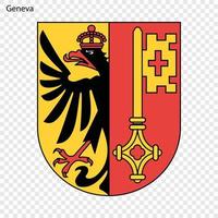 emblem av Genève vektor