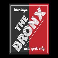 de bronx text logotyp, mall vektor design