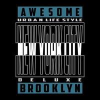 vektor ny york stad text, logotyp typografi design