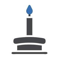 Kerze Symbol solide grau Blau Stil Ramadan Illustration Vektor Element und Symbol perfekt.