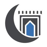 matta ikon fast grå blå stil ramadan illustration vektor element och symbol perfekt.