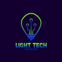 illustration vektor grafisk av ljus tech logotyp mall