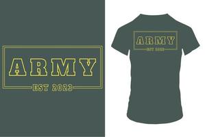 armén t-shirt design en nd ny vektor