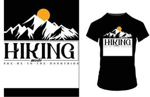 Berg T-Shirt Design und Neu Ideen vektor