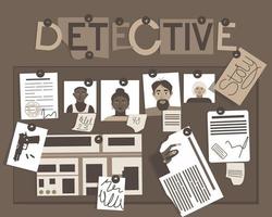 Detektiv Storyboard vektor