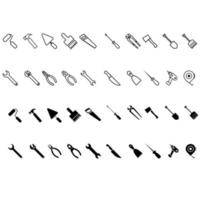 Werkzeuge Vektor Symbol Satz. Reparatur Illustration Symbol Sammlung. Konstruktion Symbol.