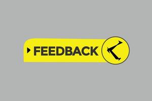 Feedback vectors.sign Etikette Blase Rede Feedback vektor