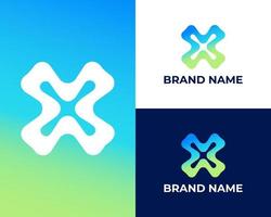 einfach und minimalistisch Brief x Logo Design Vorlage vektor