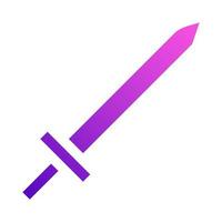Schwert Symbol solide Stil Gradient lila Rosa Farbe Militär- Illustration Vektor Heer Element und Symbol perfekt.