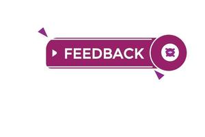 Feedback vectors.sign Etikette Blase Rede Feedback vektor