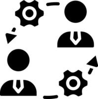 Onboarding schwarz Glyphe Symbol. Neu mieten Integration. Mitarbeiter Sozialisation. Mensch Ressourcen. Mannschaft Zusammenarbeit. Silhouette Symbol auf Weiß Raum. solide Piktogramm. Vektor isoliert Illustration