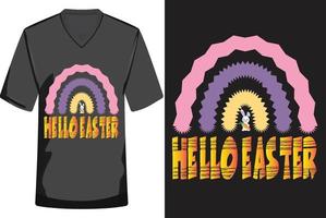 glücklich Ostern T-Shirt Design Vektor