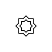 Ramadan ornamen Zeichen Symbol. Vektor Illustration