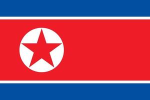 einfach Karte Norden Korea vektor