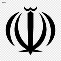 nationell emblem eller symbol iran vektor