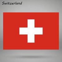 Schweiz einfach Flagge isoliert . Vektor Illustration