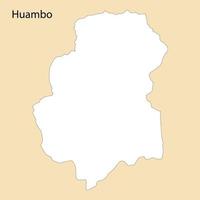 hoch Qualität Karte von huambo ist ein Region von Angola vektor
