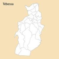 hög kvalitet Karta av tebessa är en provins av algeriet vektor