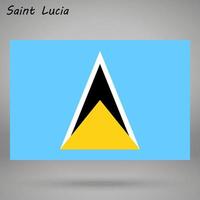 Heilige lucia einfach Flagge isoliert . Vektor Illustration