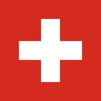 Schweiz einfach Flagge richtig Größe, Anteil, Farben. vektor