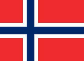 Norwegen einfach Flagge richtig Größe, Anteil, Farben. vektor