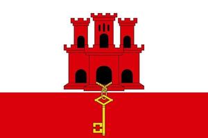 einfach Flagge von Gibraltar vektor