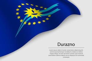 Vinka flagga av durazno är en stat av uruguay. vektor