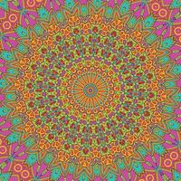 ein bunt Mandala mit ein Blumen- Muster vektor