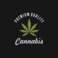 medicinsk cannabis emblem, logotyper. klassisk årgång stil vektor