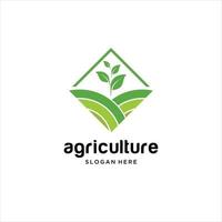vektor logotyp design illustration av lantbruk företag, traktor odla, jord odla, beskära fält, bete, mjölk, ladugård, emblem, design begrepp, kreativ symbol, ikon.