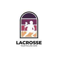 Lacrosse Sport Logo Design Vektor