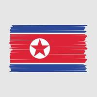 nordkorea flagge vektor