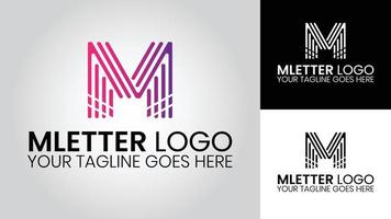 brev m företag vektor logotyp design