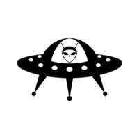 UFO ikon vektor uppsättning. rymdskepp illustration tecken samling. utomjording symbol.