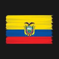 ecuador flag pinselvektor vektor