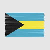 Pinselvektor der Bahamas-Flagge vektor