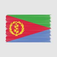 Eritrea-Flagge-Pinsel-Vektor vektor