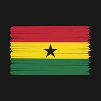 ghana flagga borsta vektor